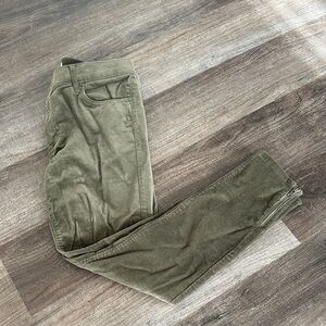 LOFT Women’s Corduroy Pants in Olive Green